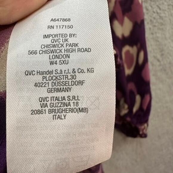 Belle by Kim Gravel Medium Purple Flowy Top Summer Beach Pool Casual Vacation - Picture 10 of 10